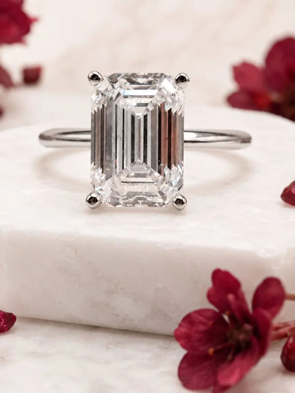 Emerald Cut Solitaire Ring